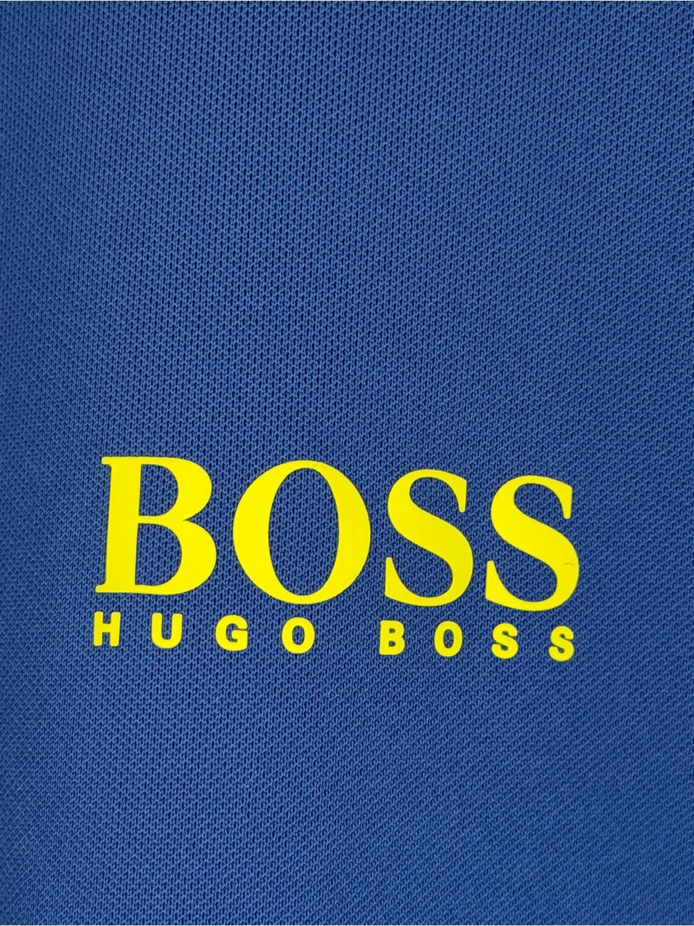BOSS Hugo Boss Men’s Quarter Zip Pullover Blue Yellow - Picture 3 of 5
